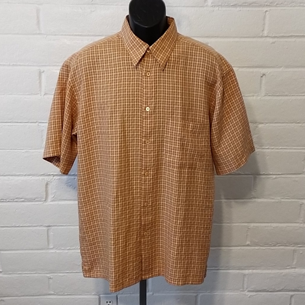 Bugatchi Large Button Down Shirt Short Sleeve - image 1